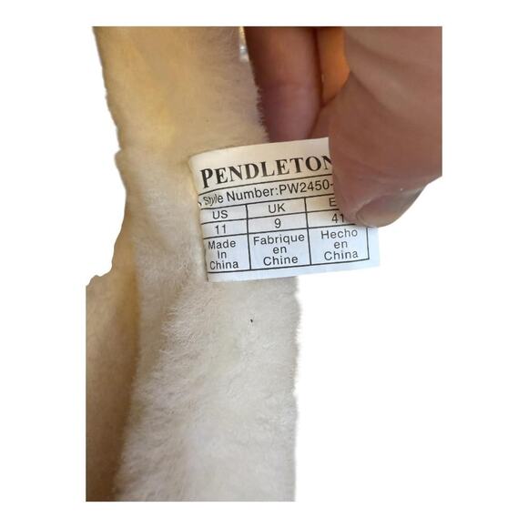 Pendleton Tucson Shearling Lined Scuff Slipper EUC Women size 11 - Picture 5 of 6